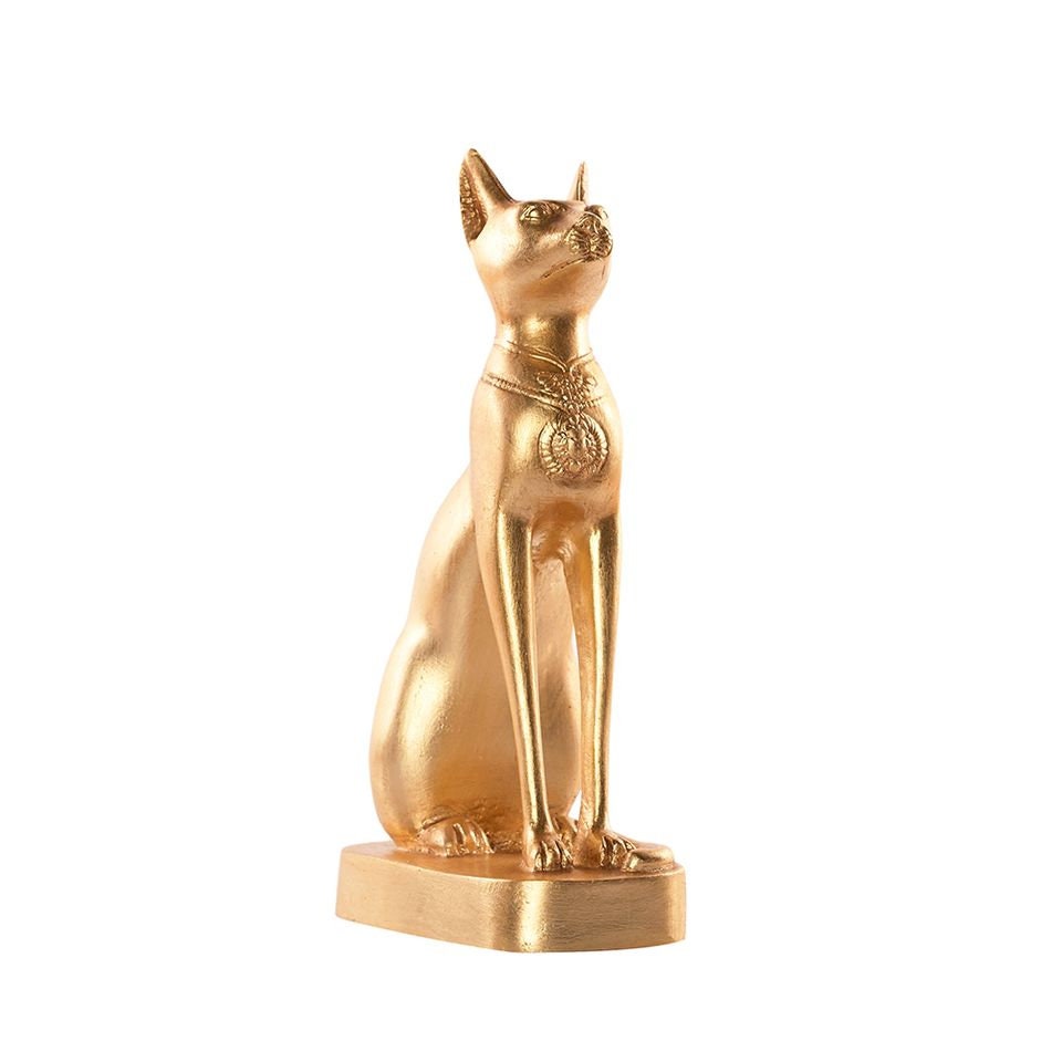 Golden Egyptian Goddess Bastet, Museum Reproduction with Certificate