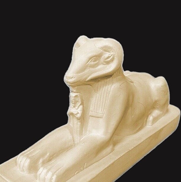 Egyptian Ram Headed Sphinx Statue