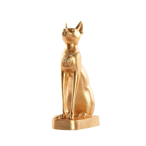 Golden Egyptian Goddess Bastet, Museum Reproduction with Certificate